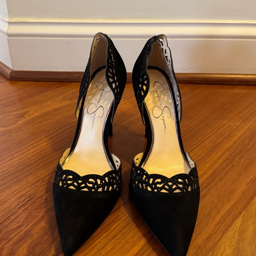 NIB Jessica Simpson Teriann Black Women's Heels size 7.5